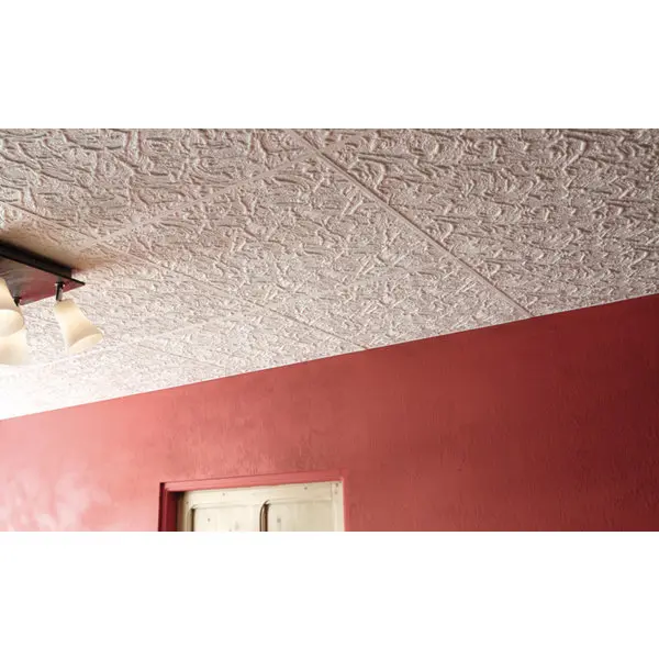8 dalles de plafond en polystyrène expansé Martinique, 50 x 50 cm Ep. 10 mm