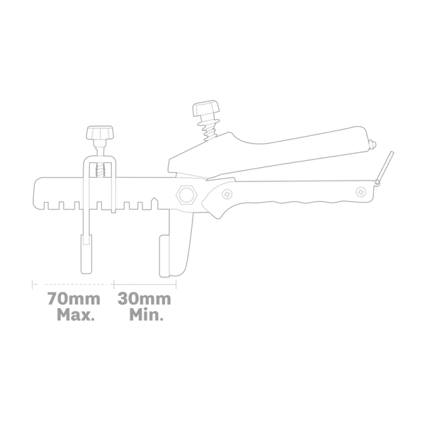 Pince de nivellement pour carrelage 30-70 mm 320 mm 145 mm VITO