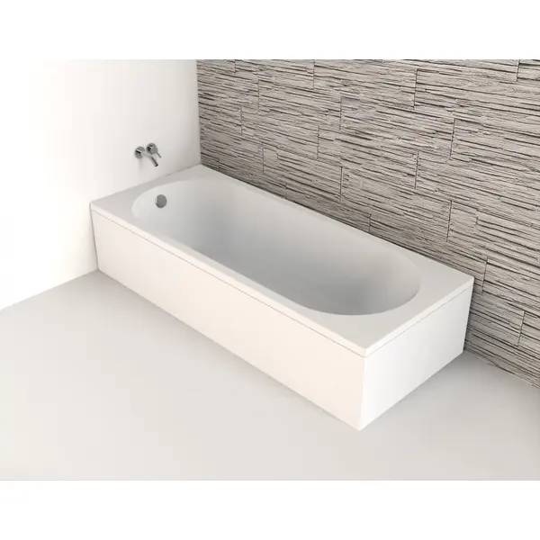 Baignoire rectangulaire L.170x l.70 cm blanc Nerea - Centrale Brico