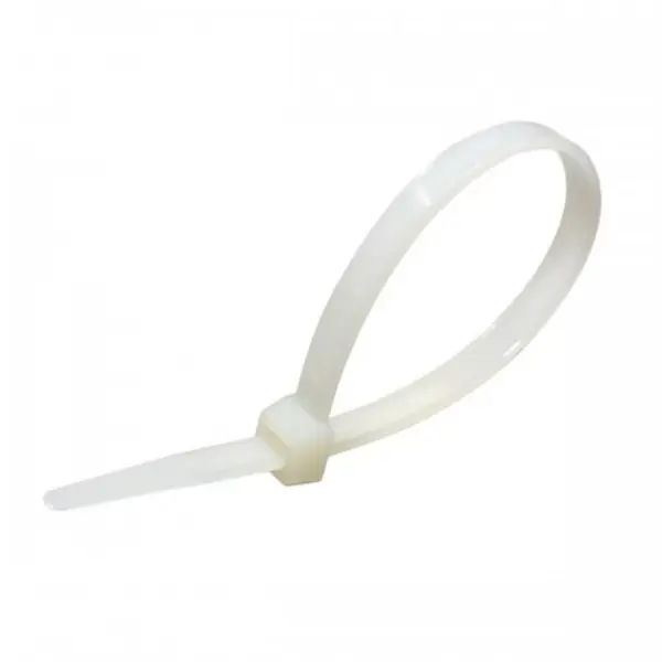 Fascette Stringicavo Bianche 4,8x200mm, 100 Pezzi, Robuste, Resistenti UV per Cablaggi Industriali e Professionali