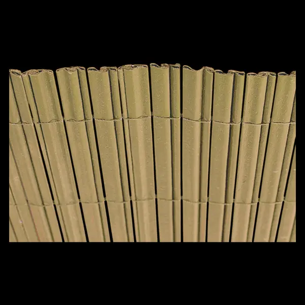 Clôture roseau PVC bambou 1 x 3 m - profil ondulé double face - anti-UV - Nortene