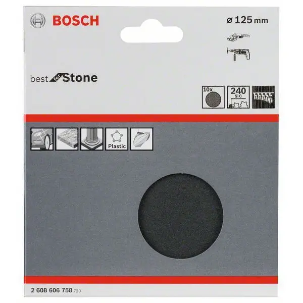 10 Abrasifs Meuleuse Ø125 best for coatings and composites Bosch 2608606758