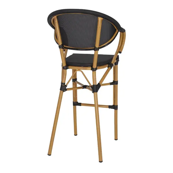 Tabouret haut d’extérieur avec un style bistrot - modèle 083 - noir - MWlab