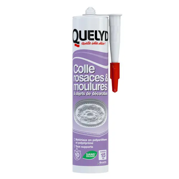 Colle pour rosaces, moulures et objets de décoration - Cartouche de 310ml
