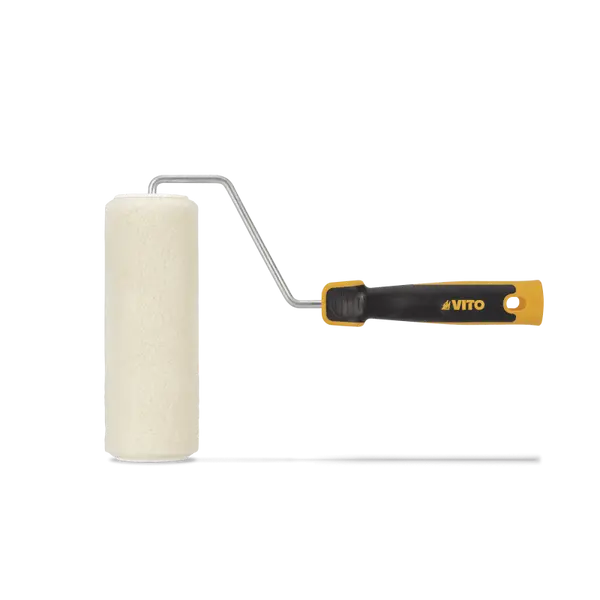 Rouleau laqueur bois métal PVC 150 mm manchon laine naturelle VITO