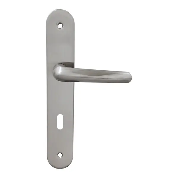 Lot de 3 poignées Agma avec serrure Nickel