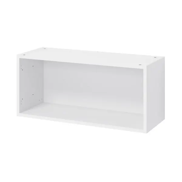 Meuble haut "Adèle" gris mat l.80 x h.36 x p.32 cm 2 portes relevantes