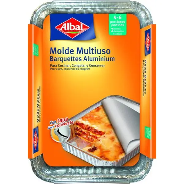 Albal Molde Aluminio Pastel(3)Rectangula