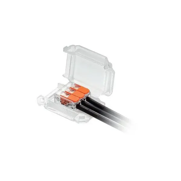 Boitier pré-remplis de gel avec entrées tri-direct. + 2 bornes 2 pôles 4mm² - Klauke - HAPPYJOINT4