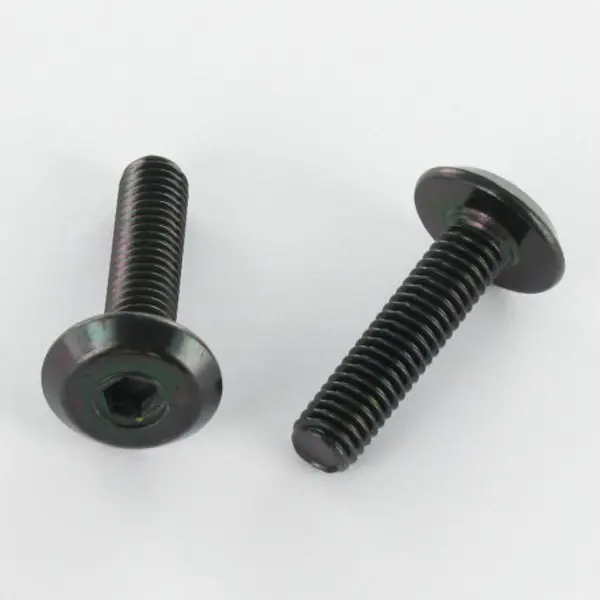 1 x Vis métaux tête plate Clé de 4 HC4 M6X25 Acier zingué noir