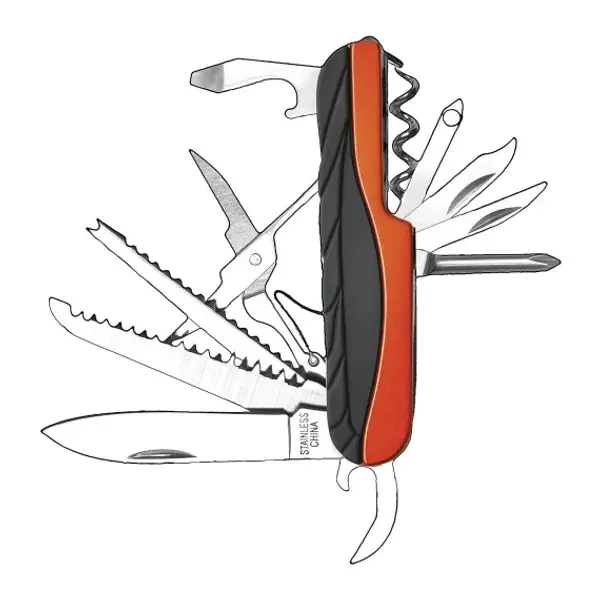 Coltello multifunzione 15 in 1. Arancione