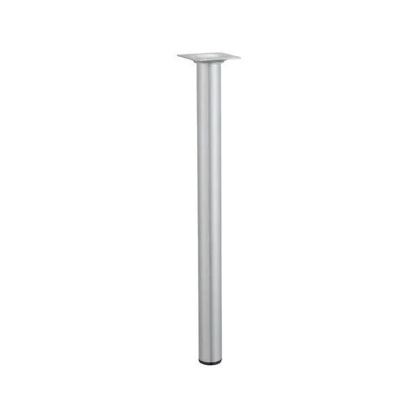 Pied de table basse cylindrique fixe acier époxy gris, 40 cm - HETTICH