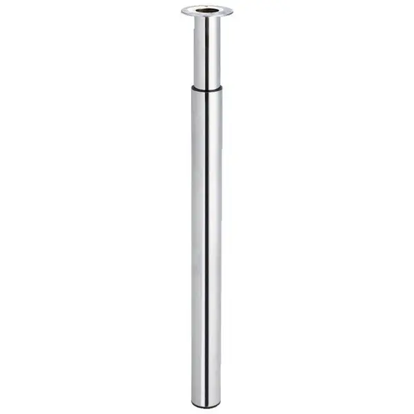 Pied de table/bar rond à platine fixe soudée hauteur de 70 à 110 cm Ø 55 à 60 mm chromé