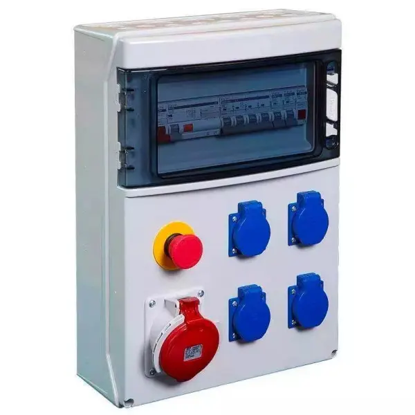 Coffret de chantier tétrapolaire IP44 - 4 prises 16A + 1 prise 3P+N+T 32A - Digital Electric - 31324