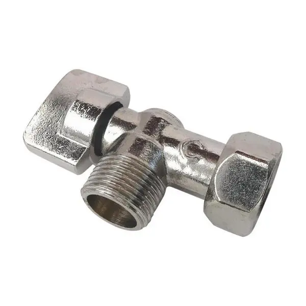 Robinet d'arrêt de WC 1/4 de tour équerre nickelé M12/17