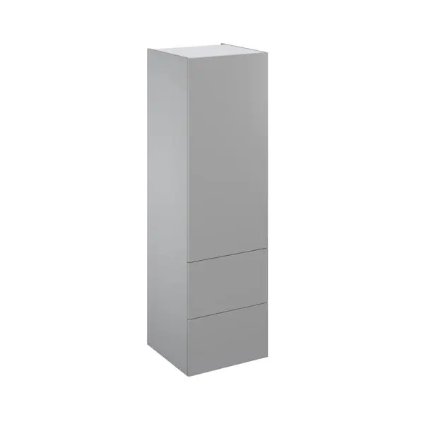 Colonne "Adele" gris mat l.60 x h.201 x p.60 cm 1 porte + 2 casseroliers avec 1 tiroir intérieur