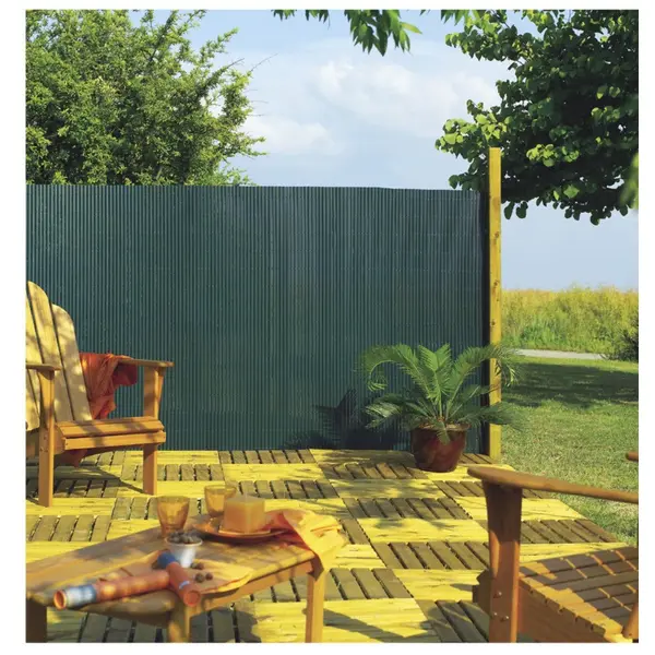 Canisse PVC simple face Vert 85% occultant 1x3 m PLASTICANE - Nortene
