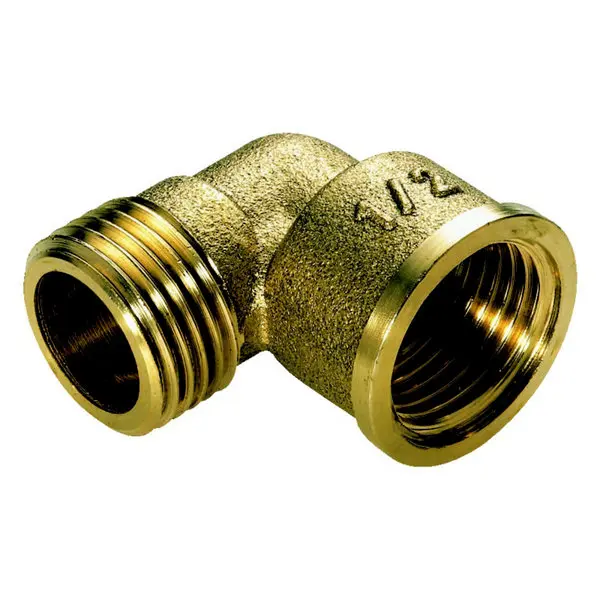 2 coudes à visser en laiton - 90 ° M/F 15 x 21 mm
