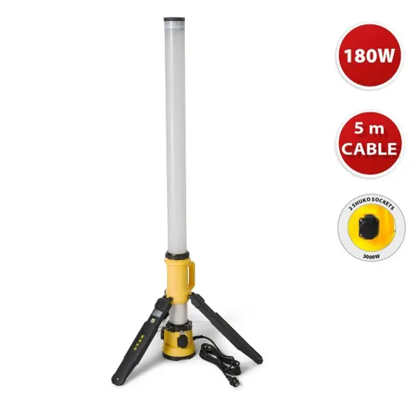 Luce LED 180W, 21000 lumen 360° su treppiede, con cavo 5M
