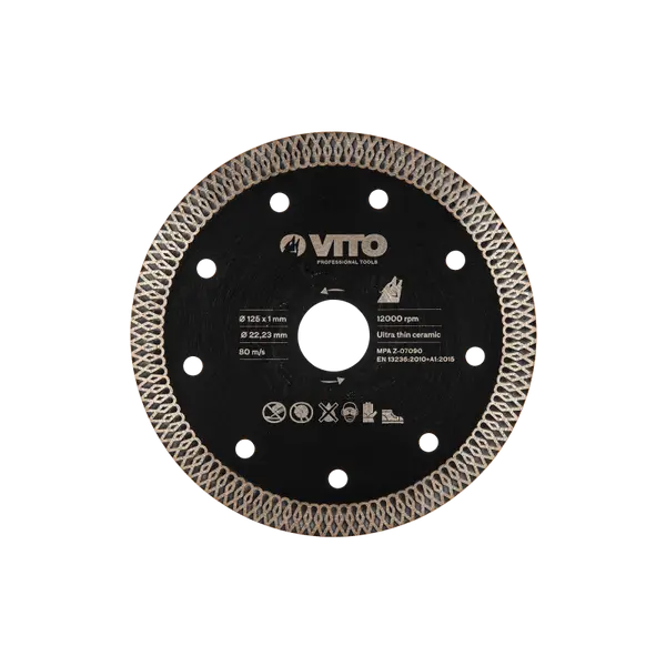Disque diamant céramique ultra fin 115 mm 230 mm VITO