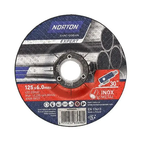 Disco Desbaste Acero/Inox 125x6 Mm.