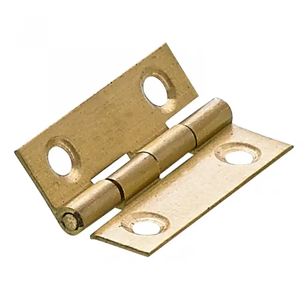 Lot de 2 charnières universelles laiton pour meuble, L.38 x l.25 mm - HETTICH