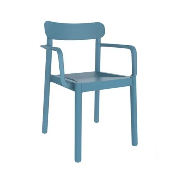 Silla Con Brazos Azul Retro Soleil