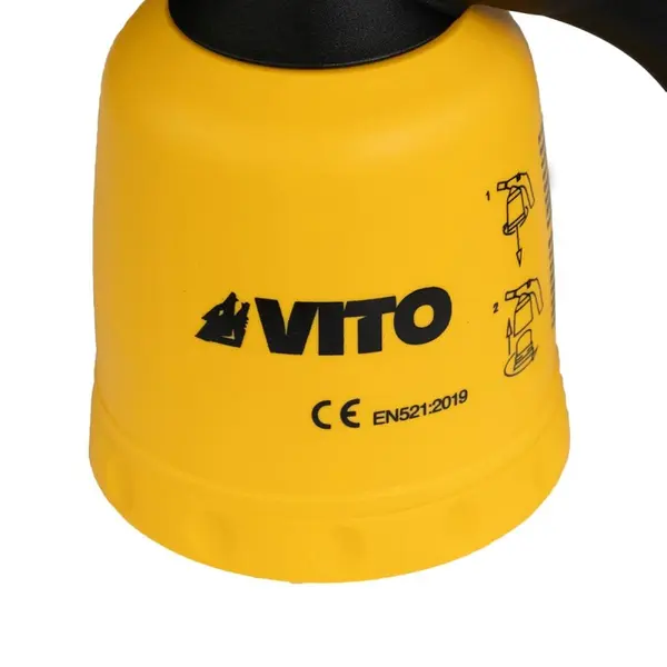 Lampe à souder gaz 1700W - Allumage piezo - 1200°C - Gaz Butane 190g - Chalumeau - VITO