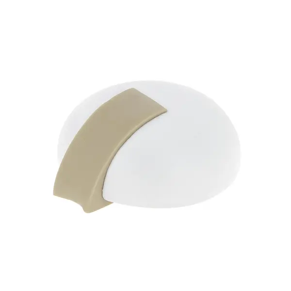 Butée de porte à fixer au sol CHRISLIGNE bois peint blanc L. 5.1 x H. 2 x l. 4.8 cm - CHRISLIGNE