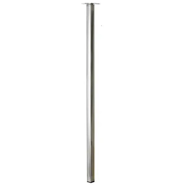 Pied de table carré fixe acier brossé gris, 80 cm - HETTICH