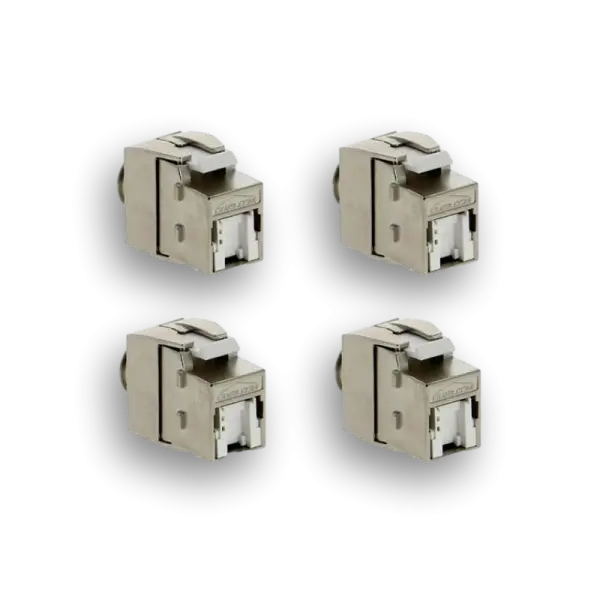 Connecteurs RJ45 - Sachet de 4 connecteurs Cat6a STP - Grade 3 TV - GO183