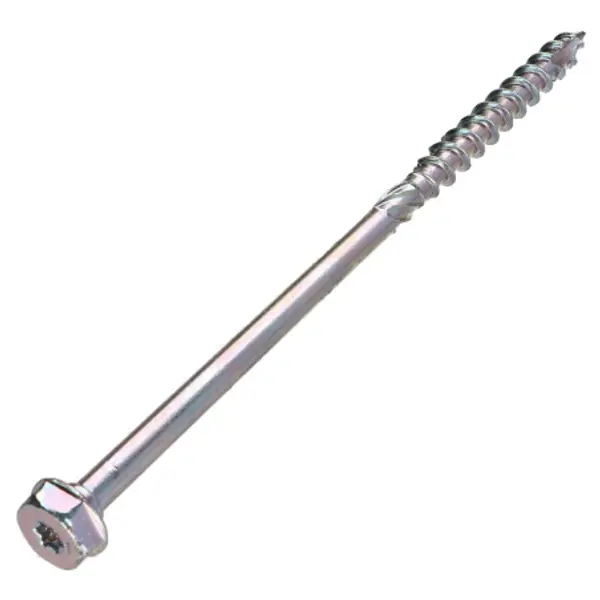 1 x Vis charpente TEKOR Tête hexagonale TH Pointe antifendage type 17 10X400 Filetée sur 80 TORX T40 zingué cr3 96 hbs