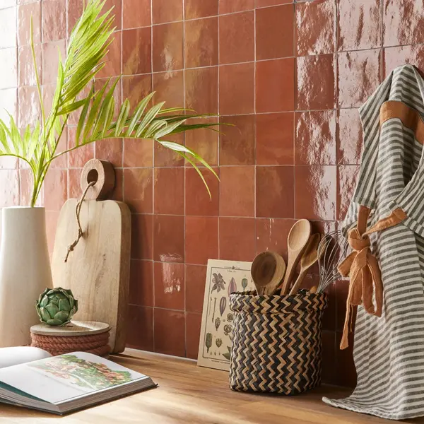 Panier en jonc de mer, Ethno zigzag, black n°0 - Centrale Brico