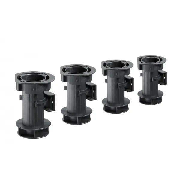 Lot de 4 pieds plastique à visser H.100 - HETTICH
