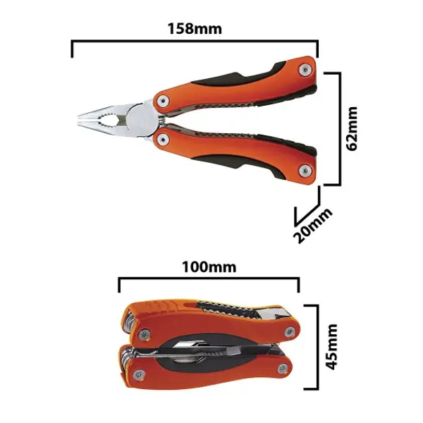 Pinza multifunzione 16 in 1. Arancione