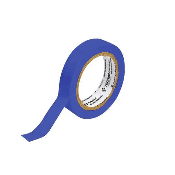 Nastro isolante in PVC, spessore 0,13mm, 19mm x 25m. Blu