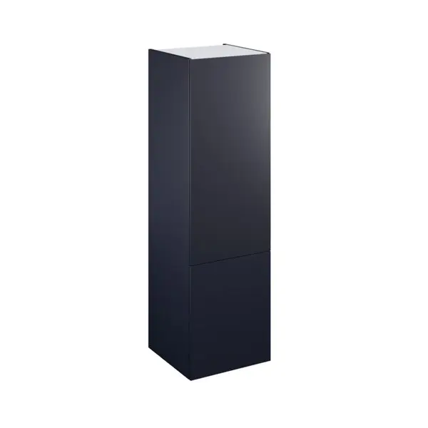 Colonne "Dorice" bleu nuit mat l.60 x h.201 x p.57 cm 2 portes avec rangement coulissant