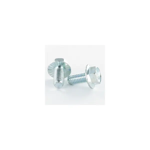 1 x Vis métaux Tête hexagonale TH M10X60 Embase collerette crantée Classe 8.8 Acier zingué