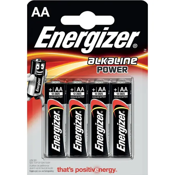 ENERGIZER blister di 4 pile alcaline POWER LR6 (AA)