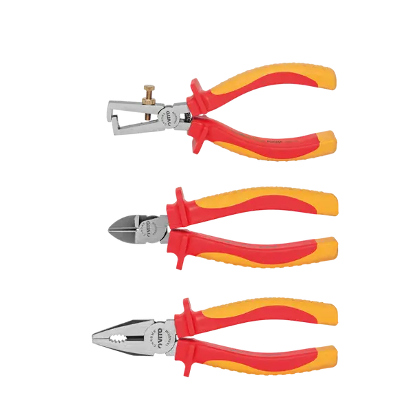 Jeu de 3 pinces vde 1000V 160 mm acier chrome vanadium VITO