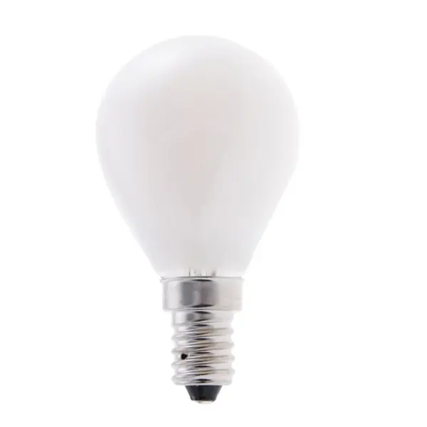 Lampadina LED a filamento Opale, Sfera P45, 4W/470lm, base E14, 3000K