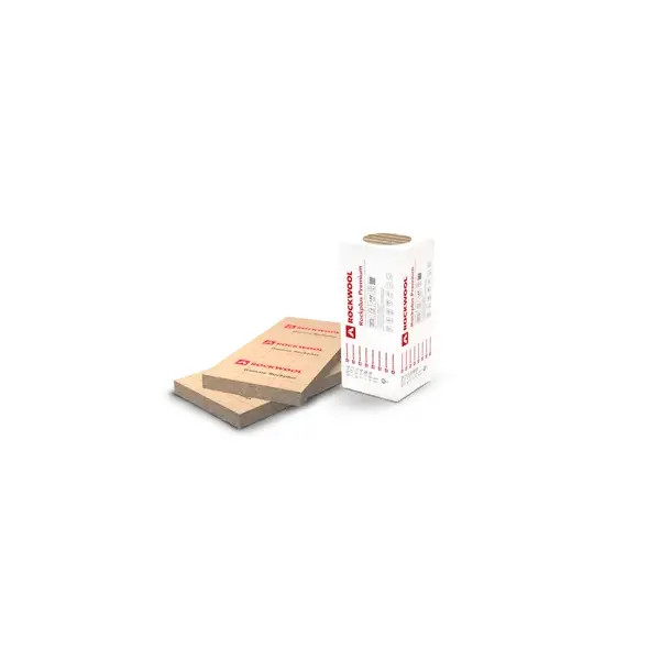 Laine de roche - Rockplus Premium revêtu kraft - panneau 1,35 x 0,60 ml - ép. 120 mm - R3,75