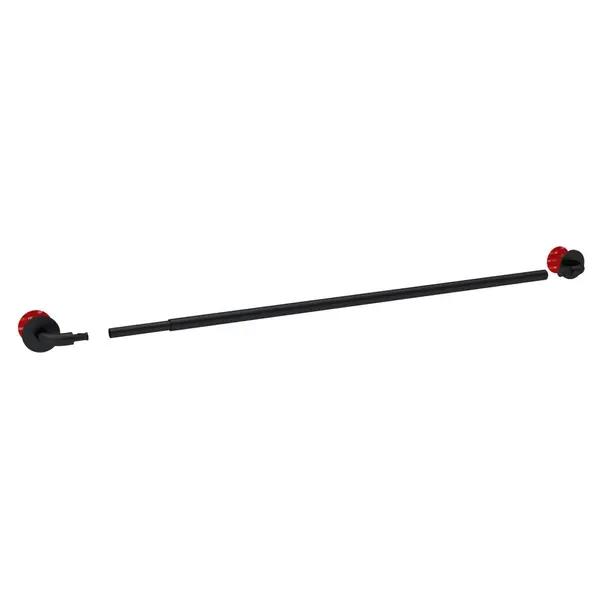 Kit de barre de vitrage sans perçage noir Curve, L.70 - 120 cm, diam.10 mm, CESS - CESSOT