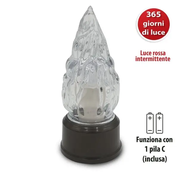 ETERNITY: lumino elettrico a led, Durata 365gg, luce intermittente rossa