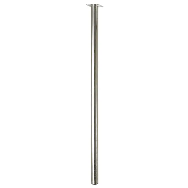 Pied de table cylindrique fixe acier brossé gris, 80 cm - HETTICH