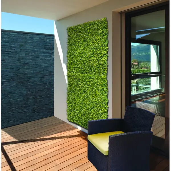 Jardin vertical synthétique buis 1 x 1 m - feuillage dense - anti-UV - Nortene