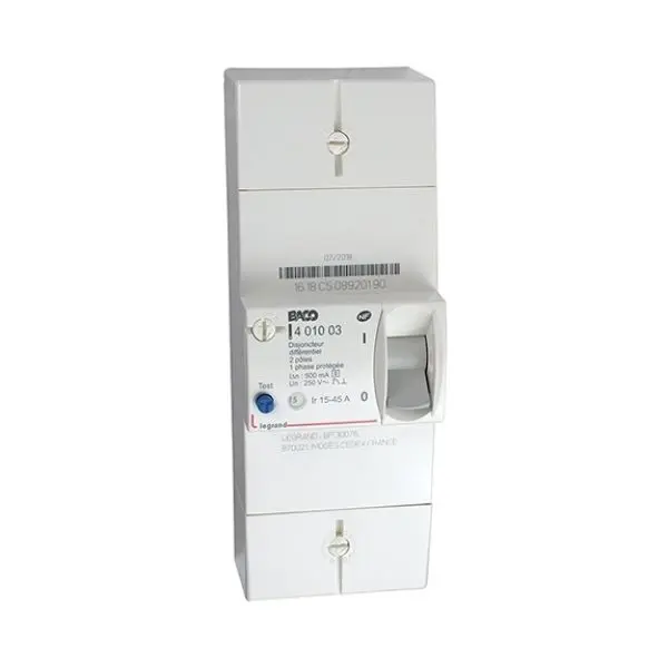 Disjoncteur de branchement bipolaire 45A sélectif - N463- MICHAUD