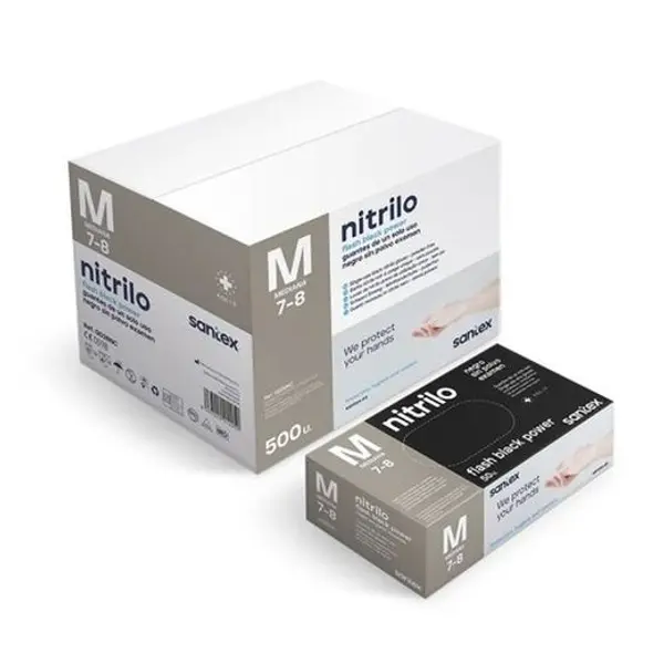 Guante Nitrilo Flash Negro 100U T/Xl4.5G
