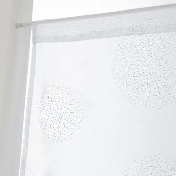 Paire de vitrages transparent blanc l.45 x H.120 cm - Centrale Brico