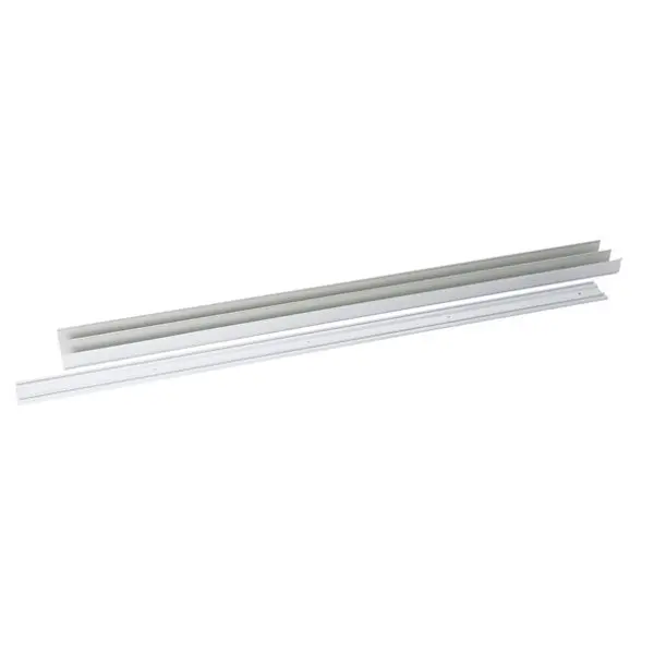 Lot de 2 rails acier L. 120 cm - laqué blanc